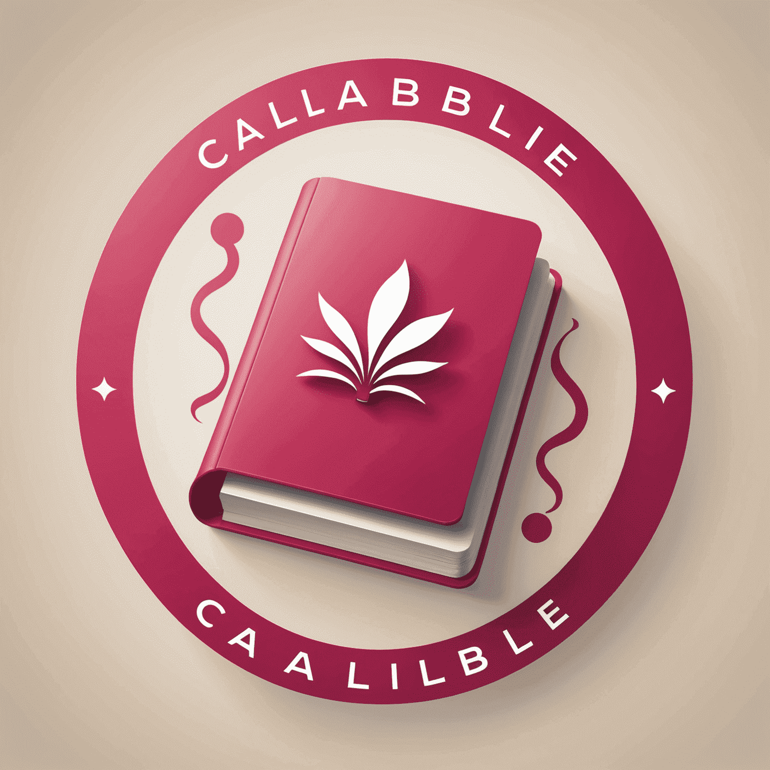 Calibile logo featuring a stylized book or e-reader device with a red and pink color scheme