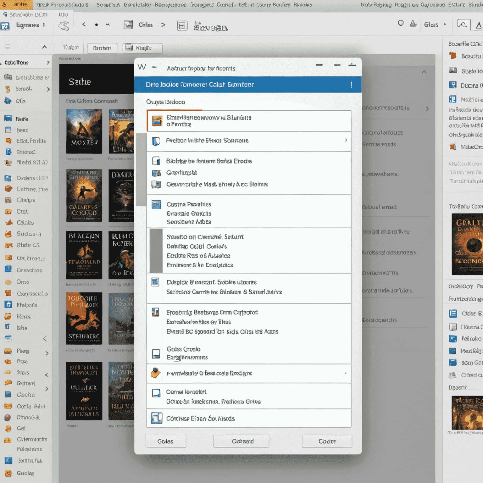Interface of Calibre's Format Converter Plugin, showing options for converting e-books between various formats