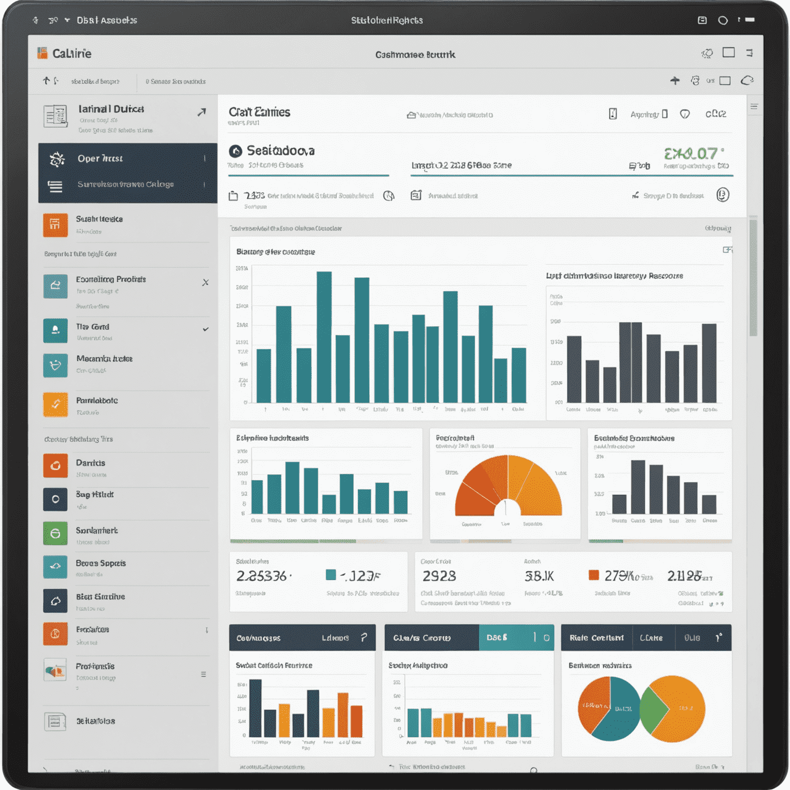 Dashboard of Calibre's Library Analyzer Plugin, showing charts and statistics about the e-book collection